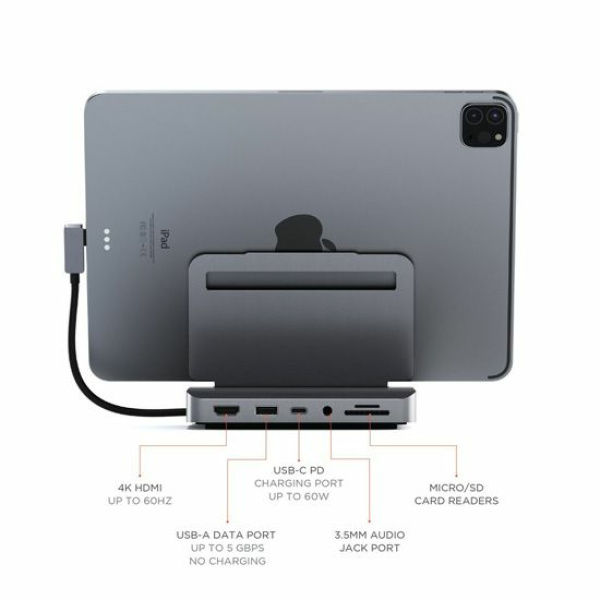Stand + hub iPad Pro Satechi space grey – Image 2