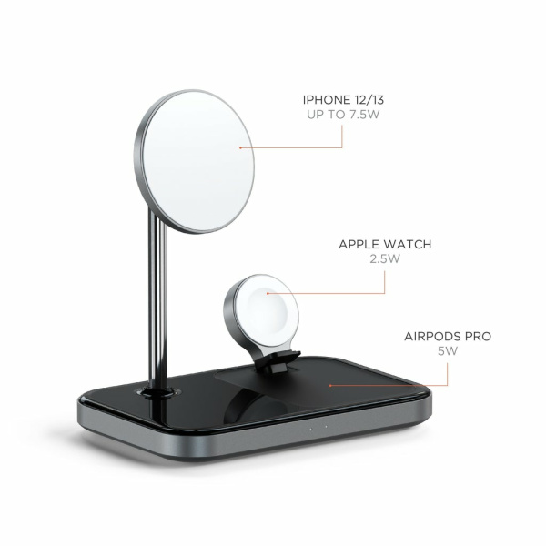 Station de charge sans fil trio magsafe Satechi noir – Image 2