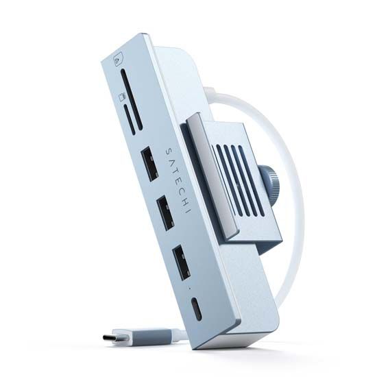 Hub USB-C iMac 24" Satechi bleu