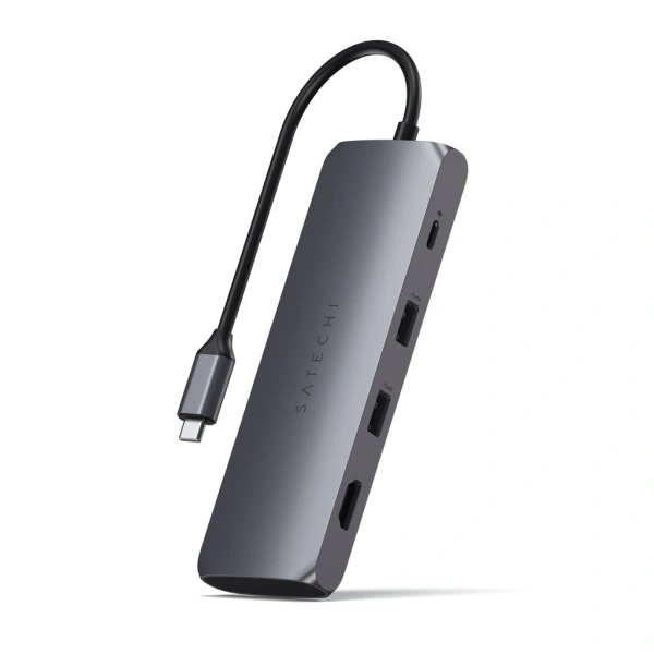 Adaptateur HUB USB-C hybrid SSD Gris Sideral – Image 3