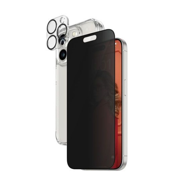 Coque 3 en 1 iPhone 15 Pro Panzer transparente