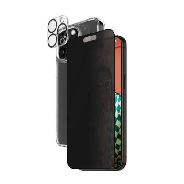 Coque 3 en 1 iPhone 15 Pro Max Panzer transparente